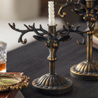 Antique-Style Deer Antler Candle Holder