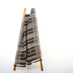 Brown Indian Wool Throw Blanket, Handwoven Couch Coverlet with Rustic Reading Chair Accent - SPHENE