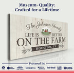 Life Is Better On The Farm Sign