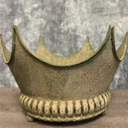 Rustic Metal Crown Planter