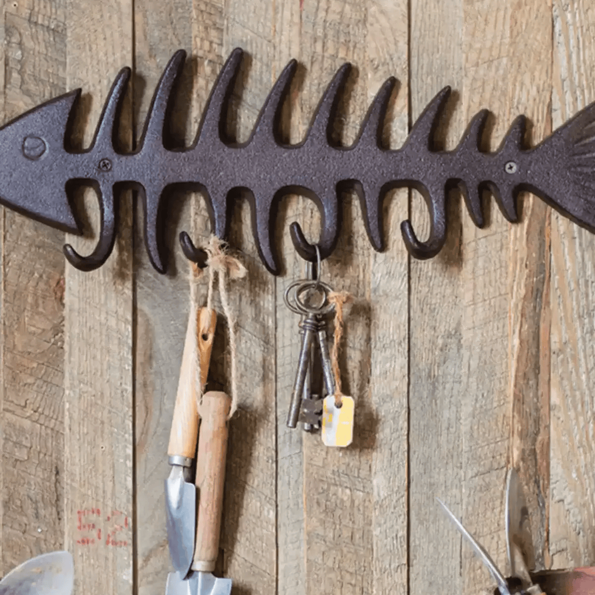 Cast Iron Fishbone Key & Tool Holder — product image