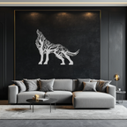 Tree Wolf Metal Wall Art - Nature-Inspired Wildlife Decor- KAF263
