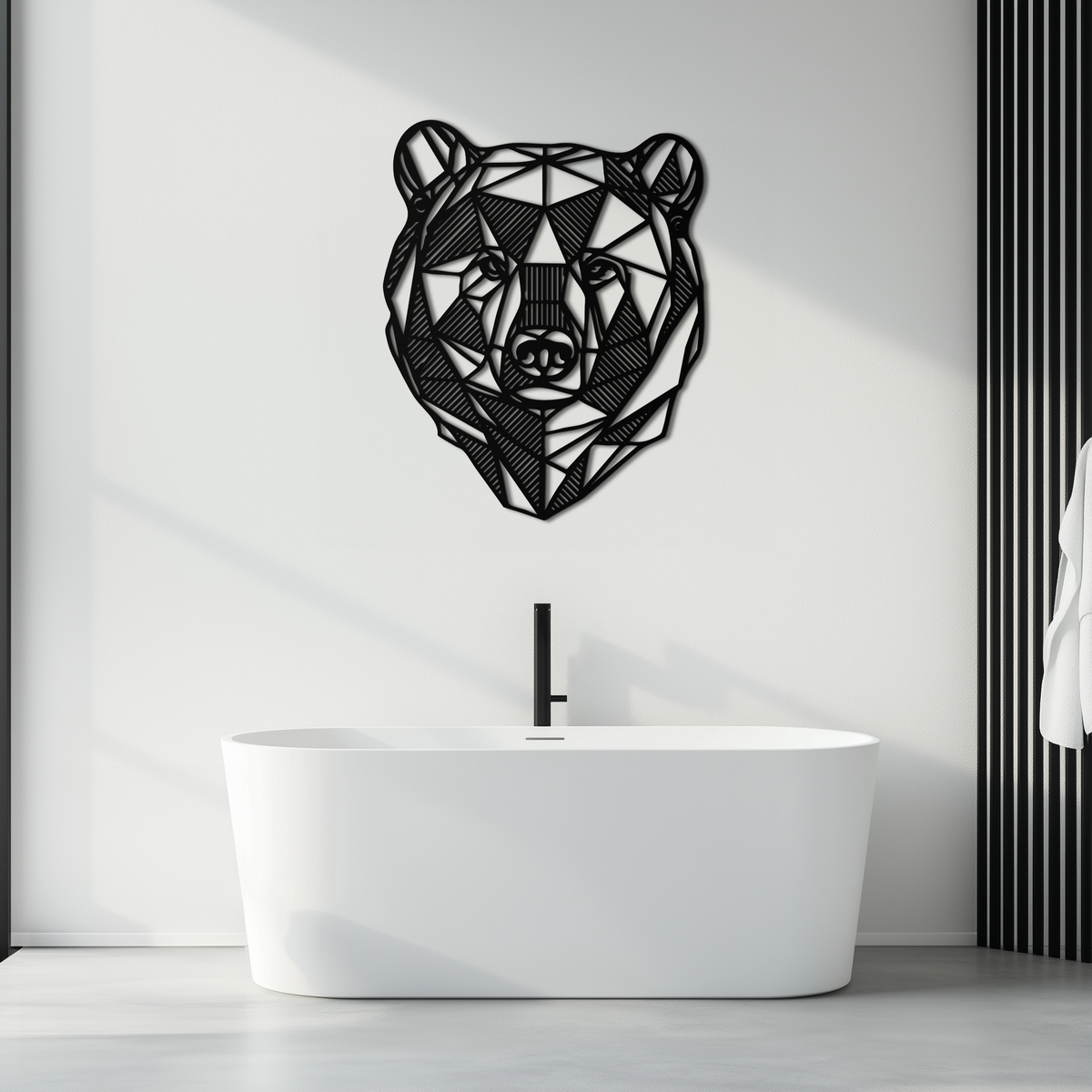 Bear Metal Wall Art - Roaring Steel Silhouette Wildlife Decor