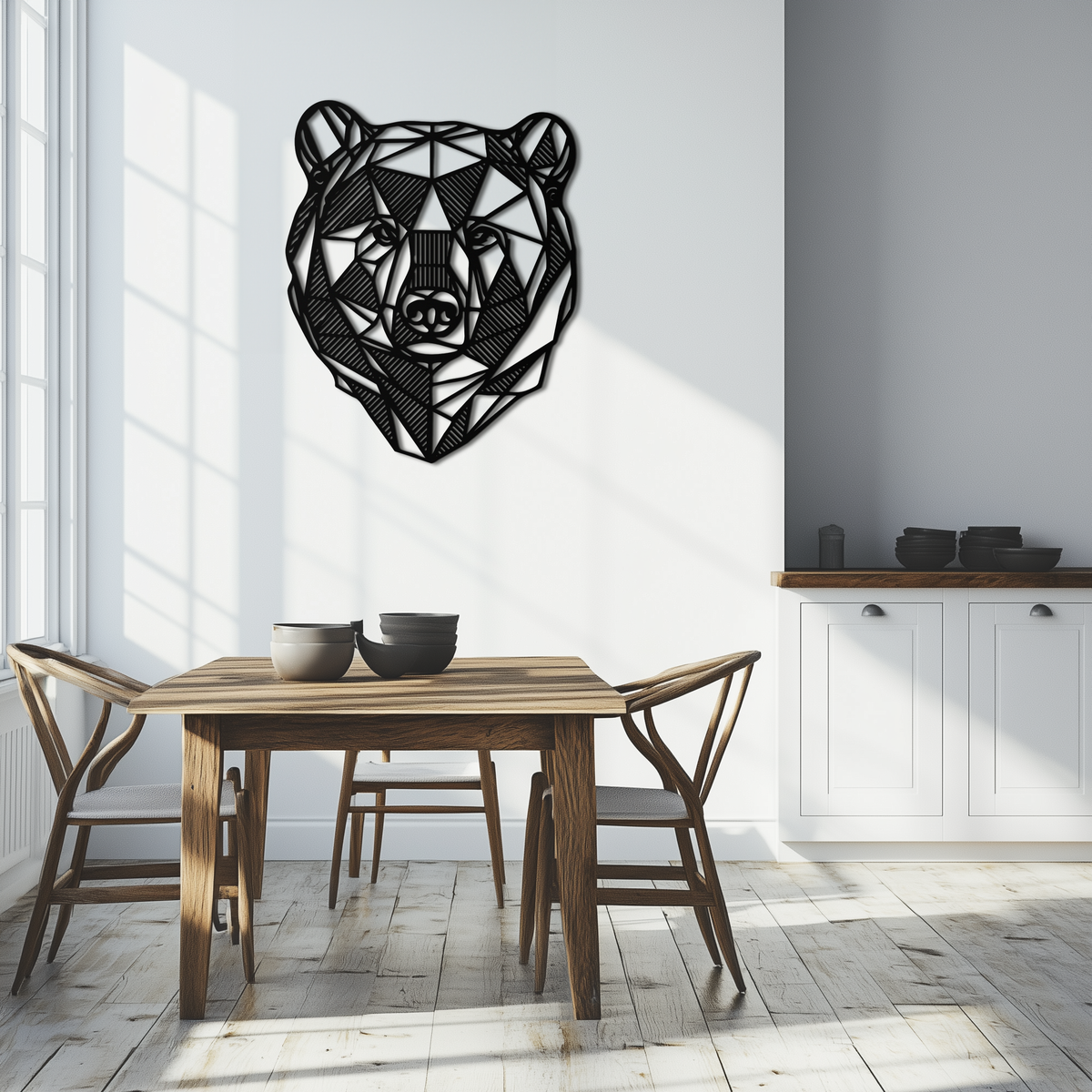 Bear Metal Wall Art - Roaring Steel Silhouette Wildlife Decor