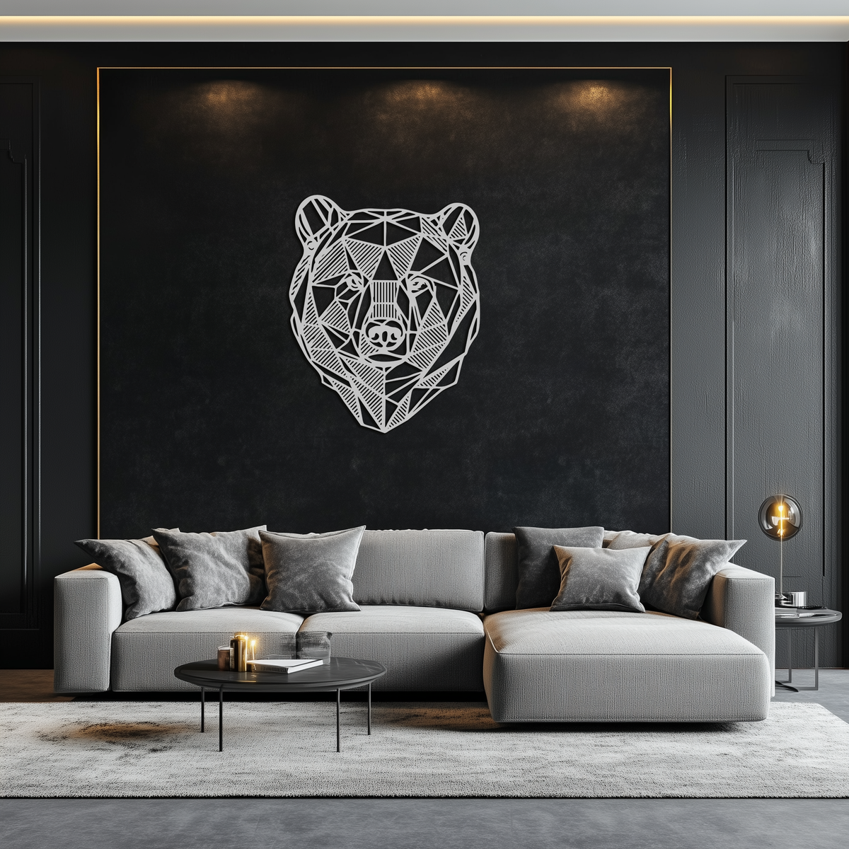 Bear Metal Wall Art - Roaring Steel Silhouette Wildlife Decor