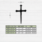 Christian Barbed Wire Cross Metal Wall Art – Religious Rustic Home Decor- KAF553