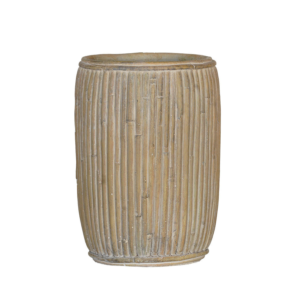 Concrete Faux Rattan Textured Planter | 3 Sizes