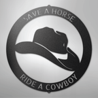 Custom Metal Wall Art - Personalized Western Cowboy Monogram Sign