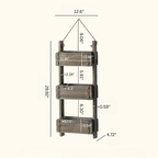 Rustic Three-Tier Wooden Wall Organizer