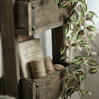 Rustic Three-Tier Wooden Wall Organizer