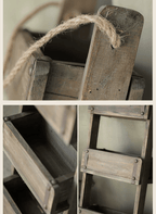 Rustic Three-Tier Wooden Wall Organizer