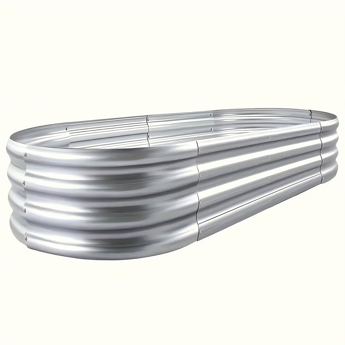 Galvanized Oval Raised Garden Bed Kit – 4 × 2 × 1 ft