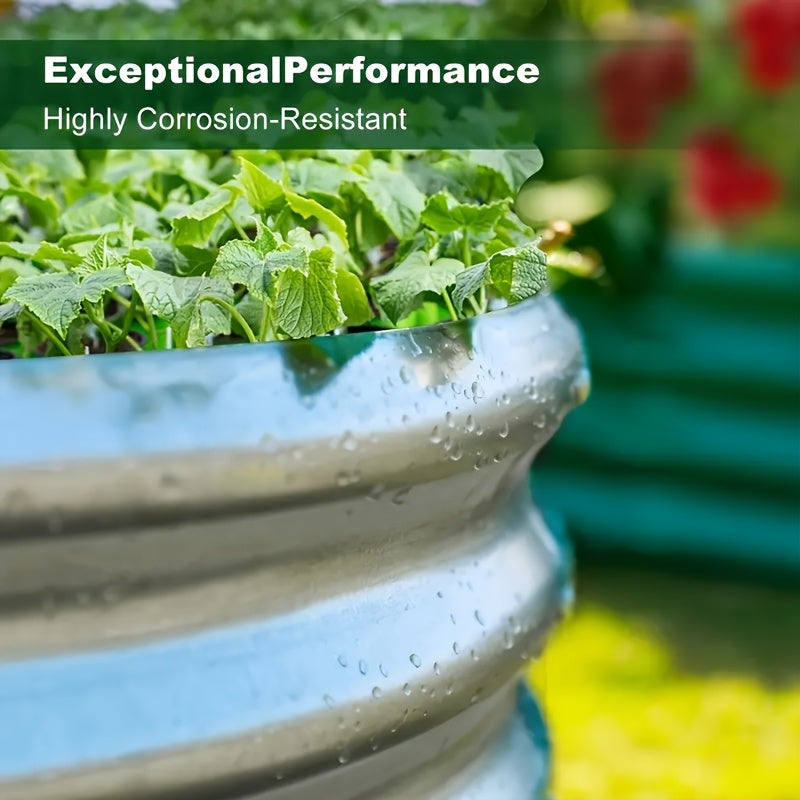 Galvanized Oval Raised Garden Bed Kit – 4 × 2 × 1 ft