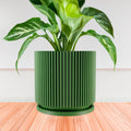 Mid-Century Ribbed Planter