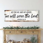Joshua 24:15 - We Will Serve The Lord Rustic Sign II — product image