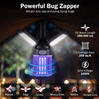 Outdoor Bug Zapper with Foldable Camping Lantern USB-C Rechargeable Electric Mosquito Killer