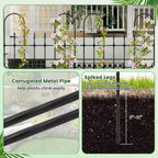58 x 73 Inch Outdoor Garden Rose Arch Trellis for Climbing Plants