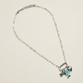 Western Cowboy Hat Boot Bow Heart Charm Pendant Necklace