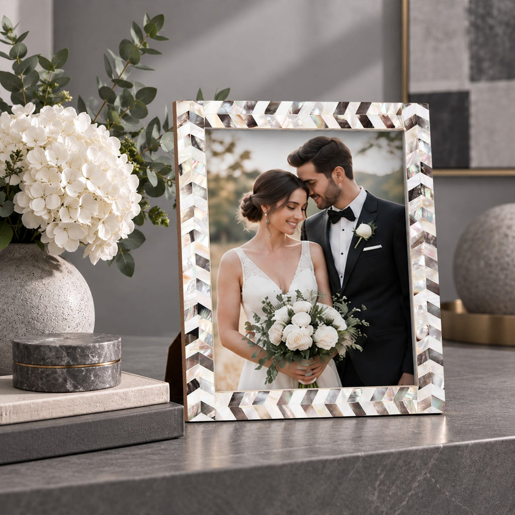 Mother of Pearl Picture Frame | Pearlescent Chase 4x6 5x7 8x10