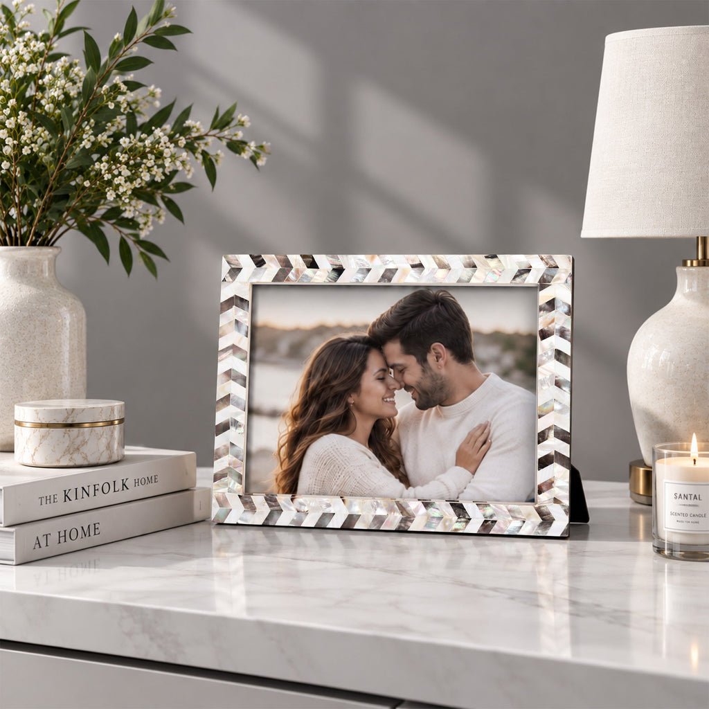 Mother of Pearl Picture Frame | Pearlescent Chase 4x6 5x7 8x10