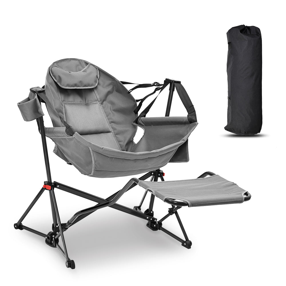 Ainfox Hammock Camping Chair with Footrest, Foldable Portable Rocking Chairs for Adults Outside Swinging Camp for Outdoor Patio Poolside — product image