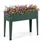 Raised Garden Bed Elevated Metal Planter Box with Legs Drainage Holes
