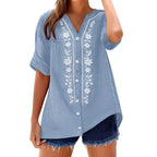 Women's Relaxed Embroidered Tunic Top
