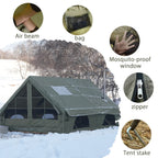 PAKICETUS Inflatable camping tent 4-8 people with windows portable water-resistant camping tent  Four season tents