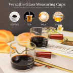 3 Oz Espresso Measuring Cup Shot Glass | Triple Pitcher with Single Spout