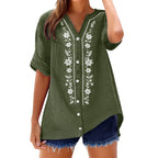 Women's Relaxed Embroidered Tunic Top