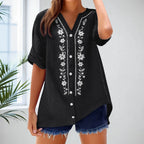 Women's Relaxed Embroidered Tunic Top