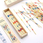 Classic Wooden Pick-Up Sticks Game – 31-Piece Kids Learning Toy & Family Party Game