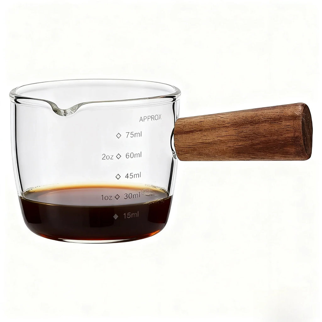 3 Oz Espresso Measuring Cup Shot Glass | Triple Pitcher with Single Spout