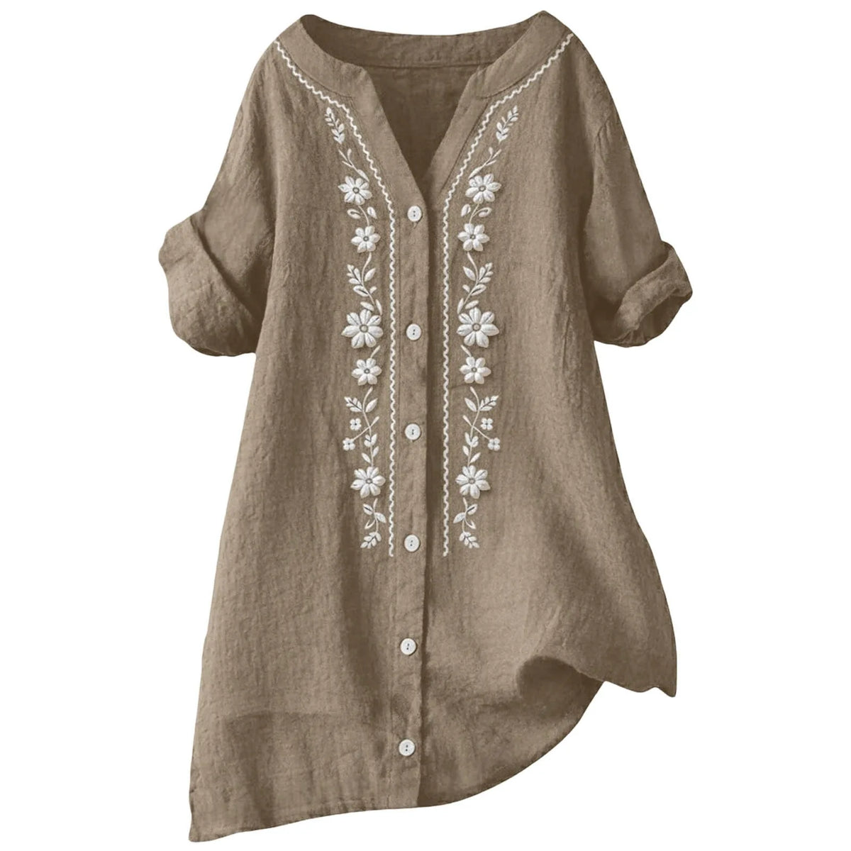 Women's Relaxed Embroidered Tunic Top