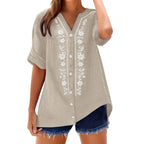 Women's Relaxed Embroidered Tunic Top