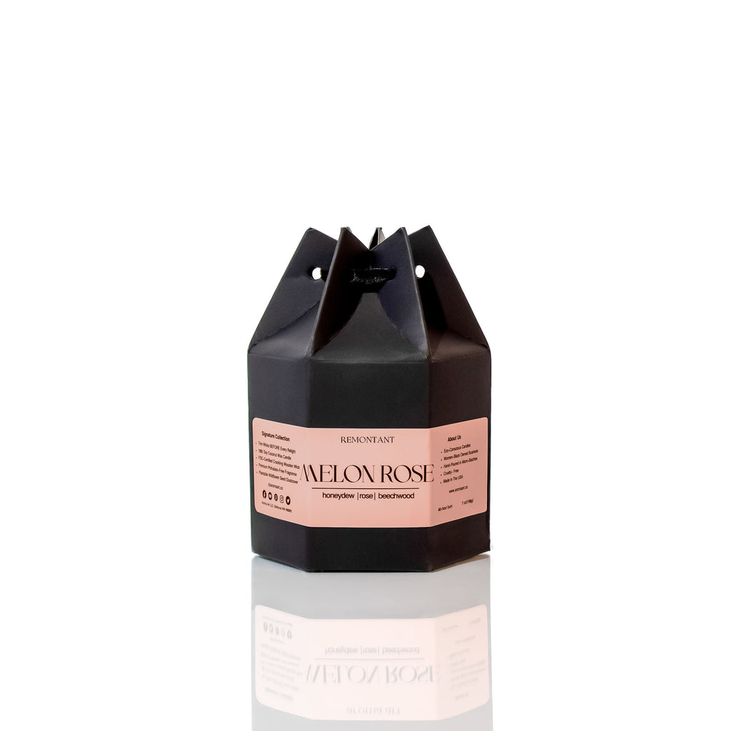 Melon Rose Candle | Honeydew ~ Rose ~ Beechwood | Wood Wick Candle — product photo 8