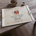 Rustic Wooden Stove Top Cover & Serving Tray | Farmhouse Noodle Board — product image