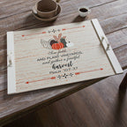 Rustic Wooden Stove Top Cover & Serving Tray | Farmhouse Noodle Board — product image