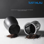 JUSTINLAU 3 in 1 Coffee Powder Filter Powder Cups Stainless Steel Coffee Sifter with Lid Grinder Powder Cup Coffee Accessories
