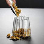 Food Container Kitchen Storage Bottles Jar Glass Airtight Canister Grains Tea Coffee Beans Grains Candy Jars Wood Lid Containers