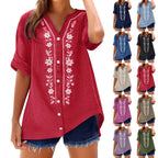 Women's Relaxed Embroidered Tunic Top — product image