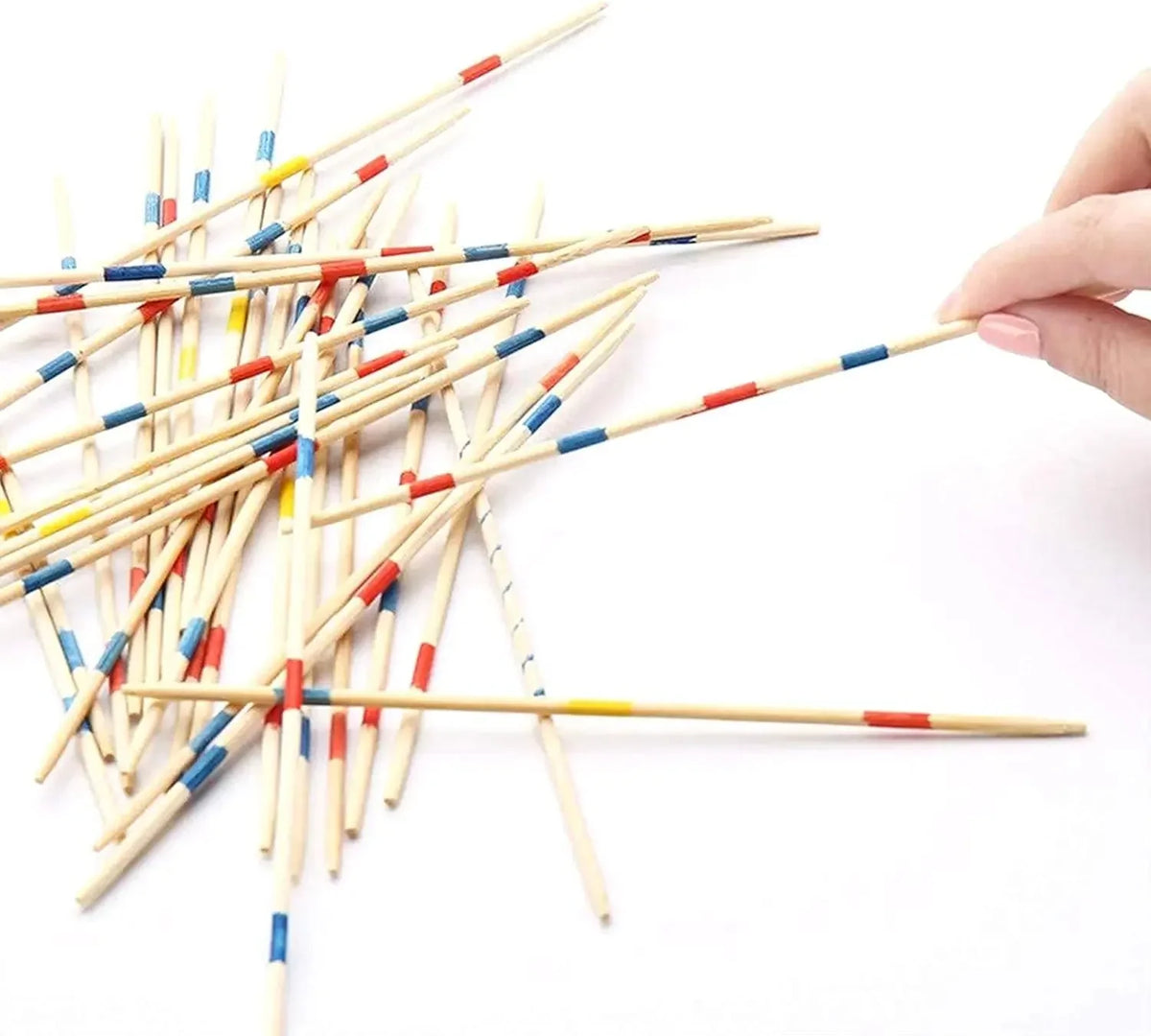 Classic Wooden Pick-Up Sticks Game – 31-Piece Kids Learning Toy & Family Party Game