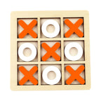 Wooden Tic Tac Toe Puzzle Game for Two Players Interactive Logic & Strategy Board Game Family Party Birthday Boys & Girls Gift
