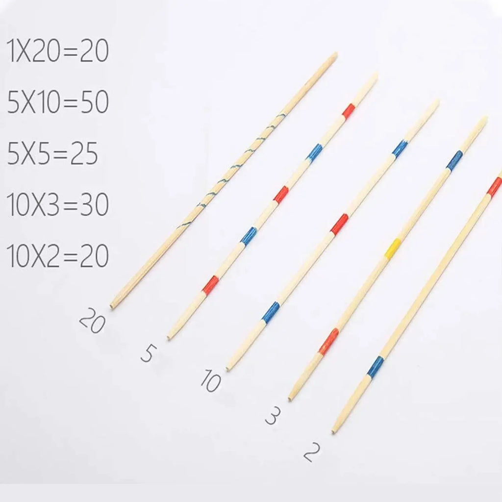 Classic Wooden Pick-Up Sticks Game – 31-Piece Kids Learning Toy & Family Party Game