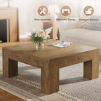 Square Coffee Table for Living Room, 39.4-Inch Farmhouse Center Cocktail Table