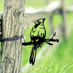 Metal Bird Tree Yard Decor - Crow & Owl Silhouette Steel Art Sculpture, Weather-Resistant Outdoor Garden Decor