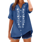 Women's Relaxed Embroidered Tunic Top
