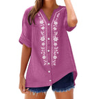 Women's Relaxed Embroidered Tunic Top
