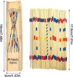 Classic Wooden Pick-Up Sticks Game – 31-Piece Kids Learning Toy & Family Party Game
