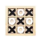 Wooden Tic Tac Toe Puzzle Game for Two Players Interactive Logic & Strategy Board Game Family Party Birthday Boys & Girls Gift